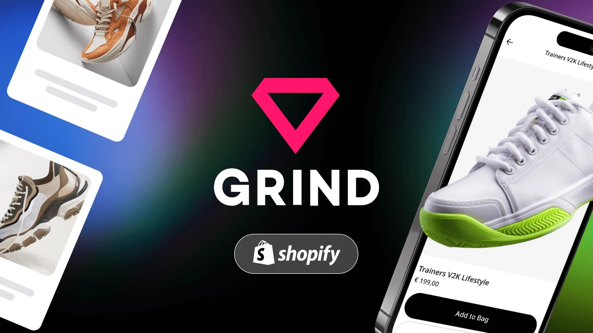 Grind и Shopify с екрани на онлайн магазини