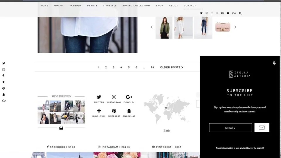 Side popup