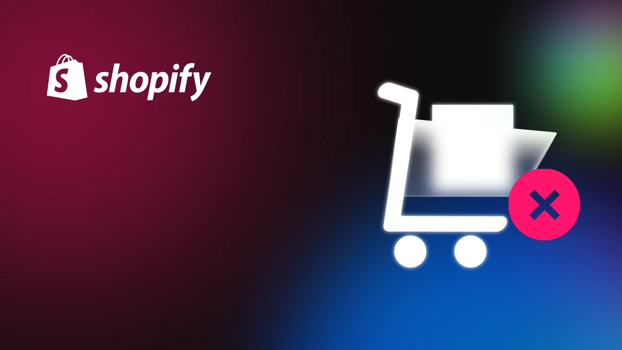 Изоставена пазарска количка — илюстрация за Shopify магазин